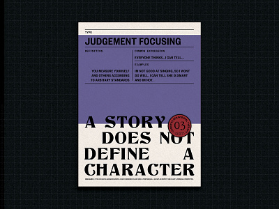 A Story Does Not Define A Character colour design digital graphic design poster poster a day poster series type art typeface typography visual graphics