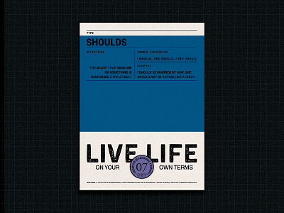 Live life on your own terms colour design digital graphic design poster poster a day poster series type art typeface typography visual design