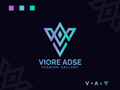 Viore Adse, Fashion Gallery apps icon brand identity brand logo business logo company logo fashion logo initial logo letter logos logo design minimalist logo monogram logo text logo