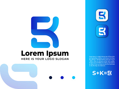 SK Logo apps icon brand identity branding business logo company logo design illustration letter logos logo minimalist logo monogram logo