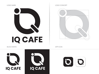 IQ Logo apps icon brand identity business logo company logo design illustration letter logos logo minimalist logo monogram logo