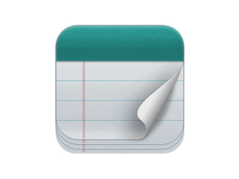 Exploding icon (animated) animation app aqua clean crisp design fold good icon identity illustration ios ipad iphone lined logo mark notebook paper