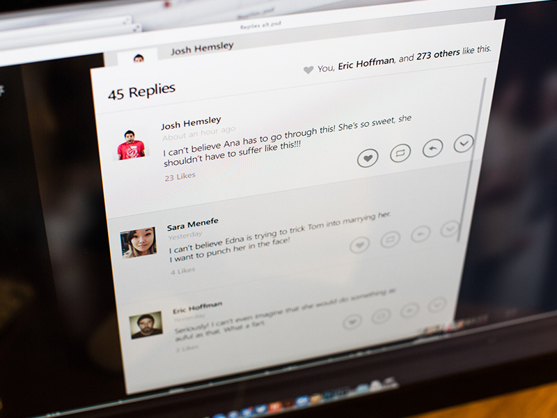 Comment Thread Layout by Anthony Lagoon for Underbelly on Dribbble