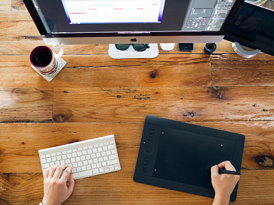 New Desk! design desk industrial iron office studio underbelly wood workspace workstation