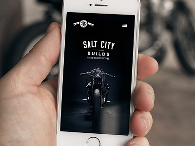 Mobile Website cafe racer landing page mobile motorcycle salt city builds
