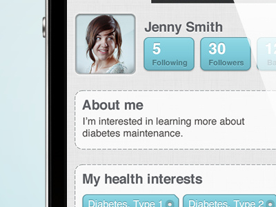 iPhone App UI app apple health ios iphone profile ui