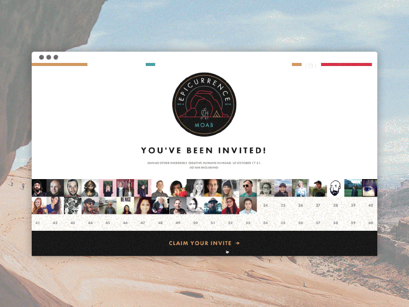 Epicurrence Invites