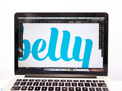 Logo Refinements belly branding identity logo script type