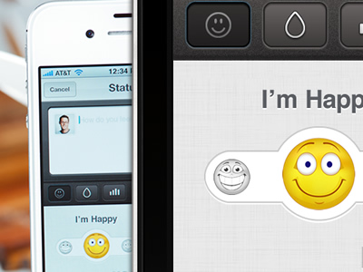 Emoticon Slider concept emoticon ios iphone slider smiley ui