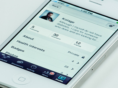 Profile ios mobile profile ui