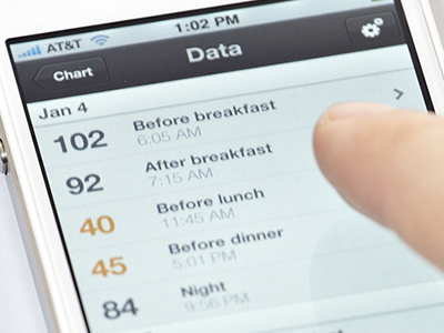 Health Data List diabetes health ios iphone list mobile numbers ui