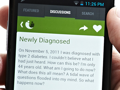 Android App Launched android app cream diabetes health ice sandwich ui