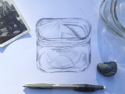 Roughing It In app icon sketch