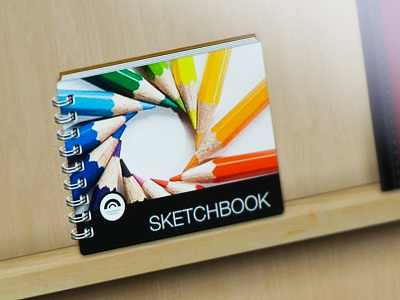Sketchbook binder ipad mobile notebook rings shelf sketchbook skeuomorphism ui