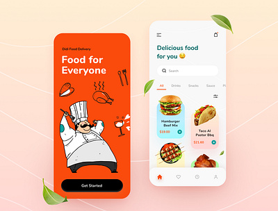 Food Delivery App app cooking delivery dish fastfood food ios kitchen tasty ui ux