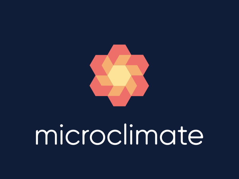 Microclimate Logo branding climate design flower ibm ibm design icon logo microclimate orange pink software design sun typography vector