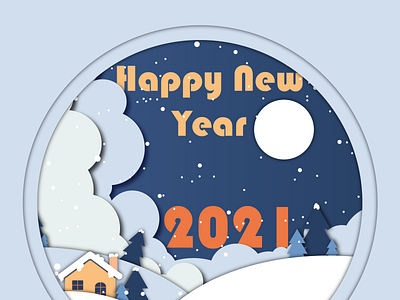 happy new year 2021 design illustration minimal vector