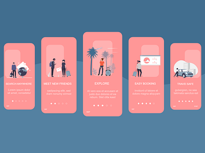 Mobile Onboarding Screen UI Design