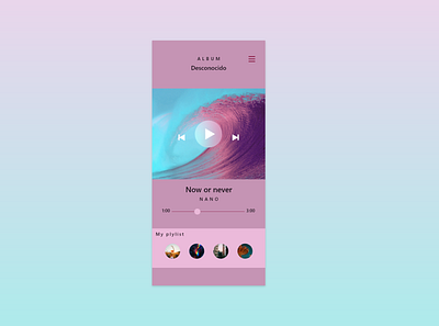 Daily UI: Music player #09 @challenge @daily ui @mobile @music @player app design ui ux