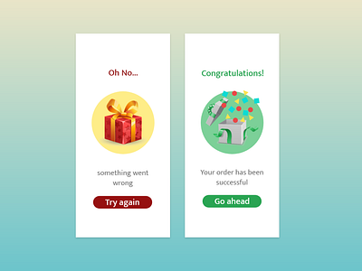 Daily UI: Flash message #011 @challenge @daily ui @flash @gift @message @mobile app design ui ux