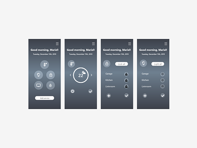 Daily UI: Home Monitoring Dashboard #021 @challenge @daily ui @dashboard @home @mobile @monitoring app design ui ux