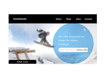 Daily UI: Subscribe #026 @challenge @daily ui @snowboard @subscibe design ui ux web website