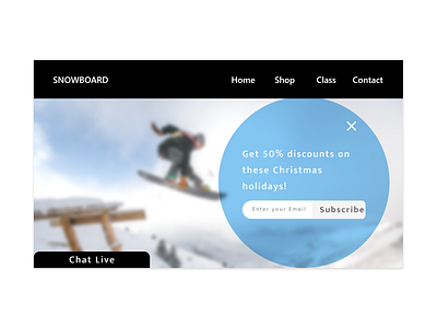 Daily UI: Subscribe #026 @challenge @daily ui @snowboard @subscibe design ui ux web website