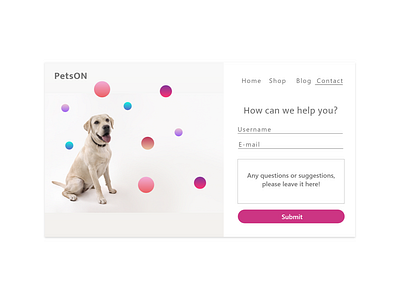 Daily UI: Contact #028 @challenge @contact @daily ui @pets design ui ux website