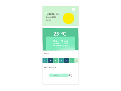 Daily UI: Weather #037 @challenge @daily ui @mobile @weather app design ui ux