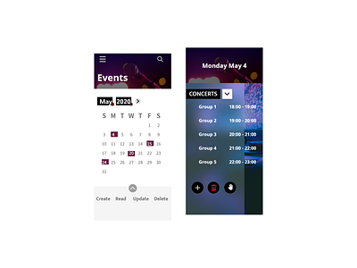 Daily UI: Calendar #038 @challenge @daily ui @design @events @mobile @mobile app @mobile design @schedule app ui ux