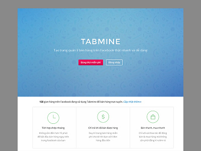 Tabmine - Landing Page facebook app landing page tabmine