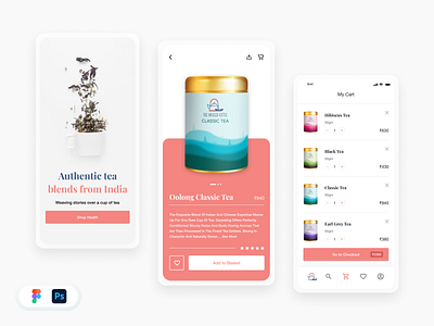 Tea (The Infused Kettle) - User Interface app appdesign bangalore bengaluru coffee creative creative design design graphic design karnataka logo tea uiux userexperience userinterface