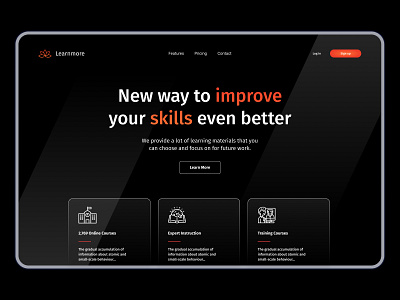 Learnmore - Elearning Landing Page