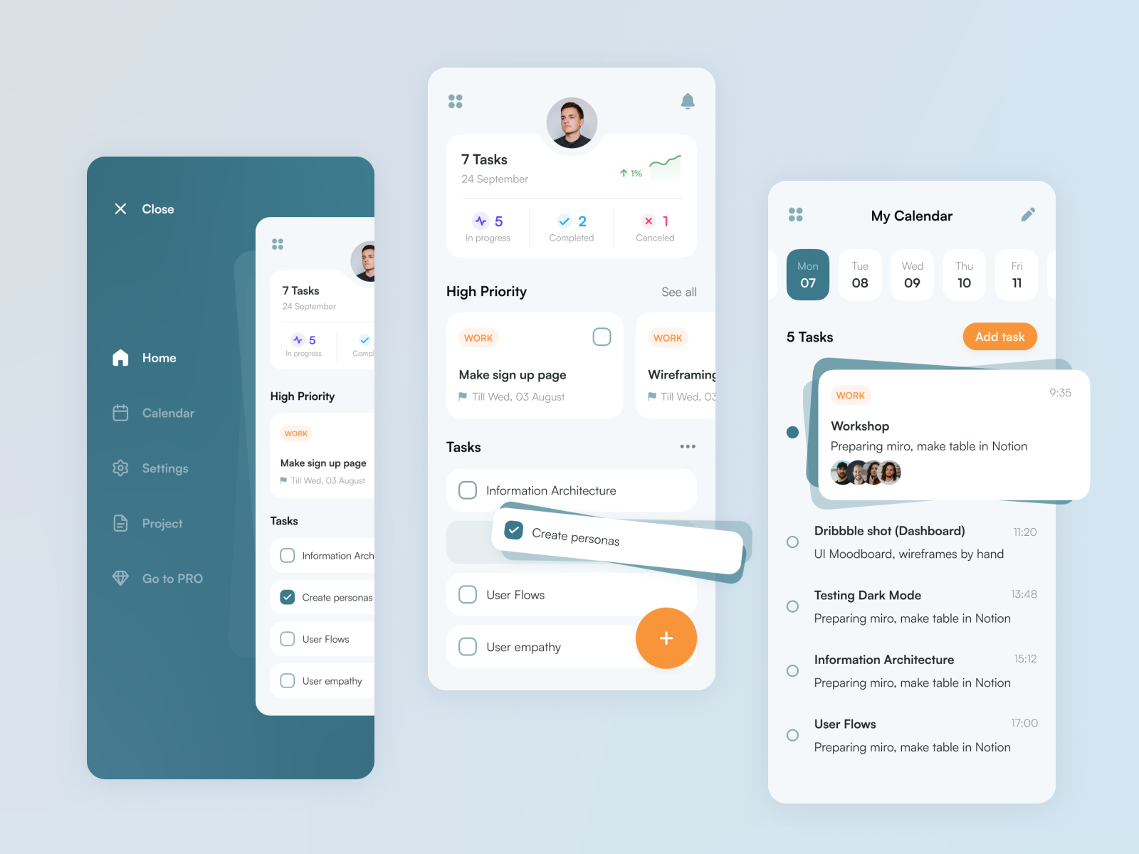 To Do List App by Olesya Troyanovska for Axicube on Dribbble