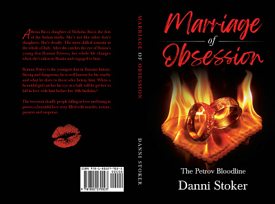 Marriage of Obsession by Danni Stoker book cover graphic design publishing