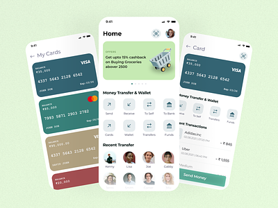 Money Transfer App app bank app bank app ui bank cards card cards design dollars figma finance finance app finance app ui illustration ios app money app ui ui cards ui design uidesign vector