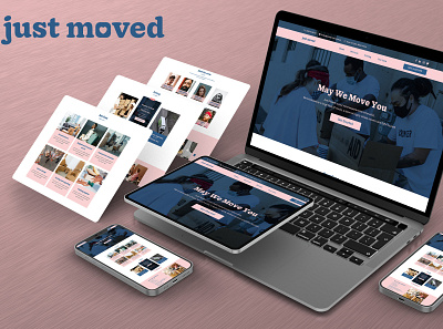 Just Moved Transportation Company landingpage ui uiux ux webui