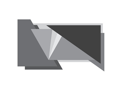 Material design inspired shape 1 abstract black and white material design