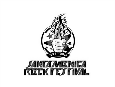 "Santamonica Rock Festival 2014" logo illustration logo