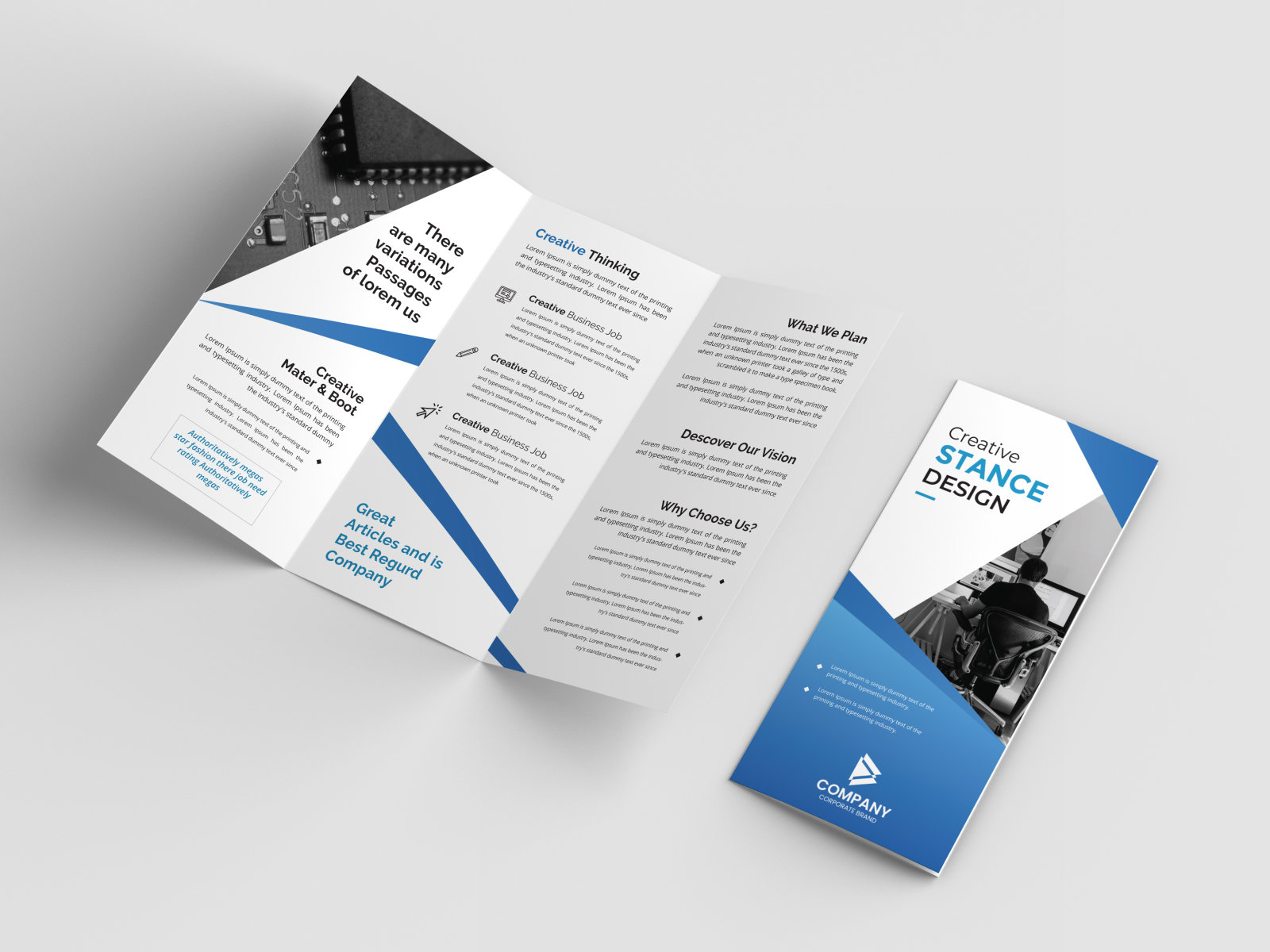 Corporate Tri fold brochure template with clean design by Rahat Rahman ...