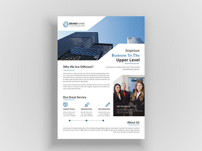 Corporate Flyer Template Layout for Modern & clean design