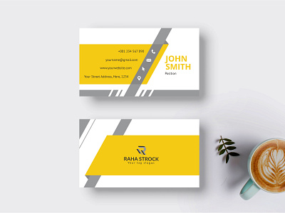 Modern Creative Business Card Template with clean design abstract branding creative print vertical