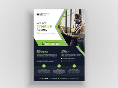 Creative corporate and business flyer template with clean design advertising agency business flyer leaflet multipurpose