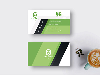 Creative modern business card template with clean design creative