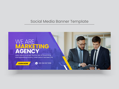 Digital marketing agency facebook cover template design business