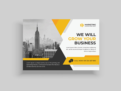 Corporate business postcard or EDDM postcard template multipurpose web
