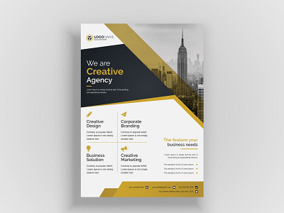 Corporate Modern Creative Marketing Agency Square Flyer Template branding