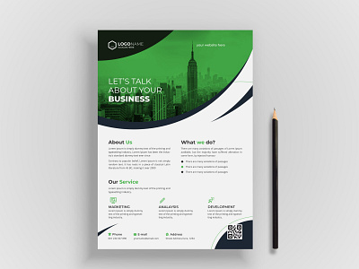 Corporate Modern Business Marketing Agency Flyer Template branding