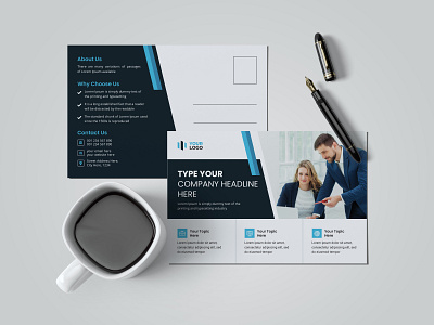 Corporate Modern Business Postcard or EDDM Postcard Template multipurpose