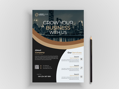 Corporate Flyer Layout. Creative Modern Flyer Template Design branding